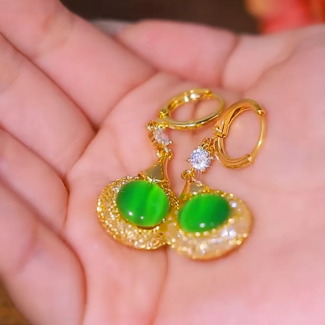 925银针耳饰 国风轻奢高级感圆荫时尚女士耳饰-209