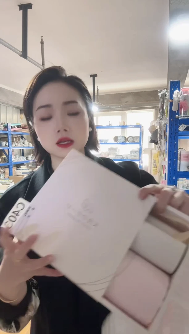 瓷片进口家用百货毛巾 粉色两条礼盒装 C403