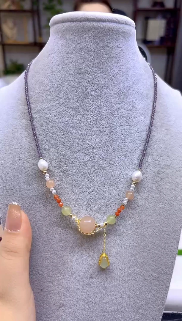 和田玉未镶嵌颈饰DIY款X732