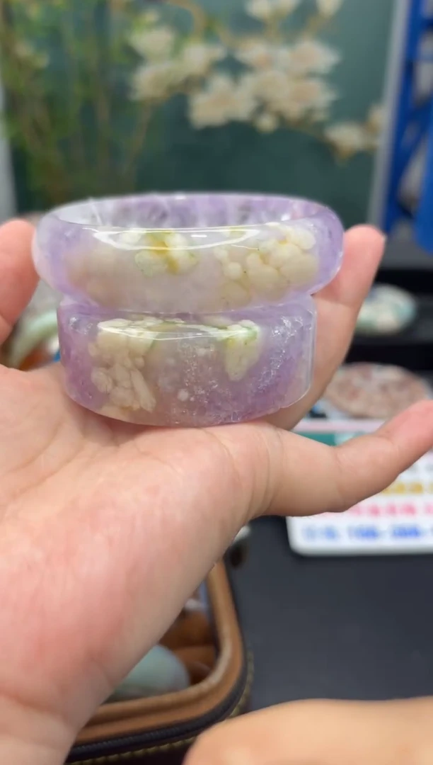 石英质玉手镯未镶嵌A109(63圈赠送镯心)