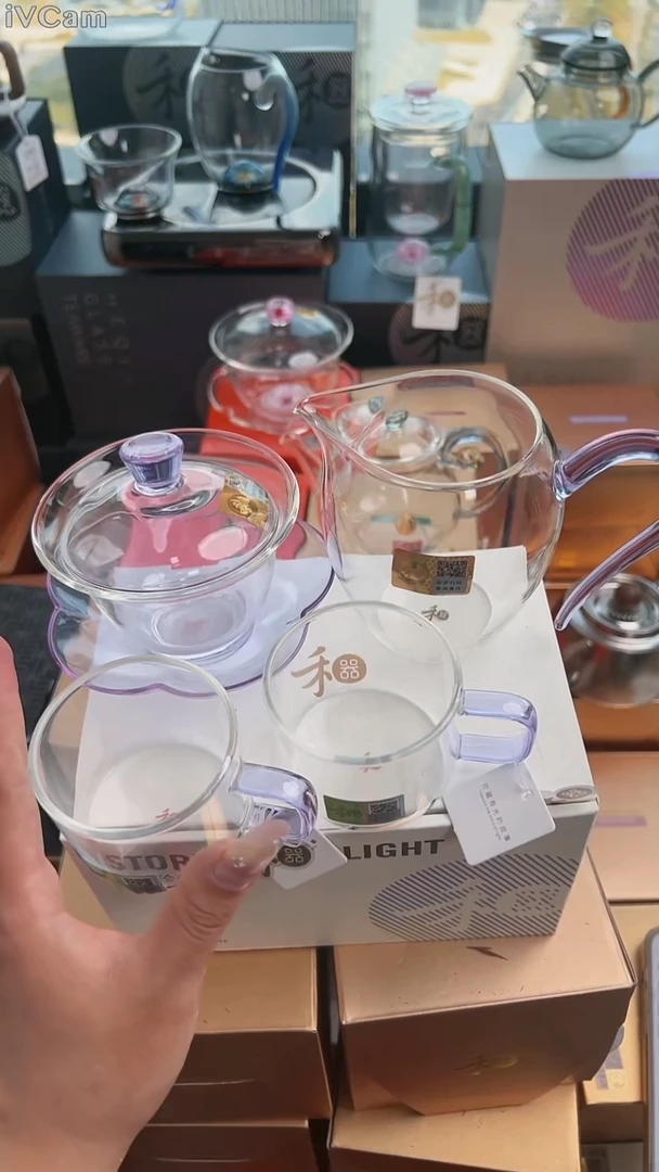 @@禾器晶彩咏荷浅紫色+怡然浅紫色+清禾杯浅紫色