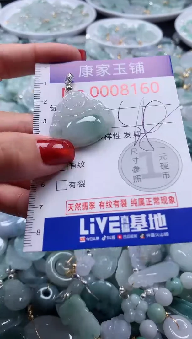 翡翠未镶嵌吊坠(不含链)8160