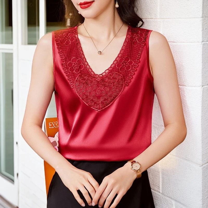 2025春季新款吊带背心外穿宽松百搭打底西装内搭无袖大码时尚女士