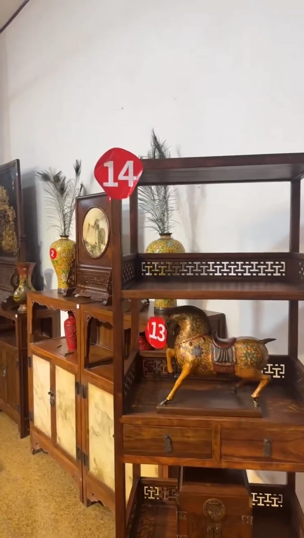 花梨木类水****114号  一对书架   工艺品