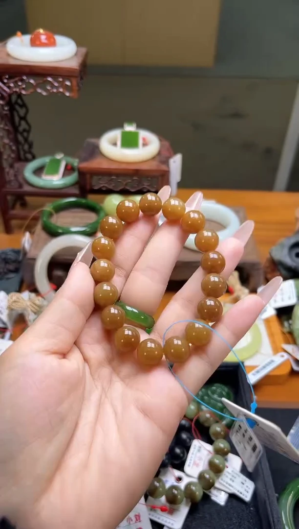 未镶嵌手串和田玉卡12新疆糖 圆珠