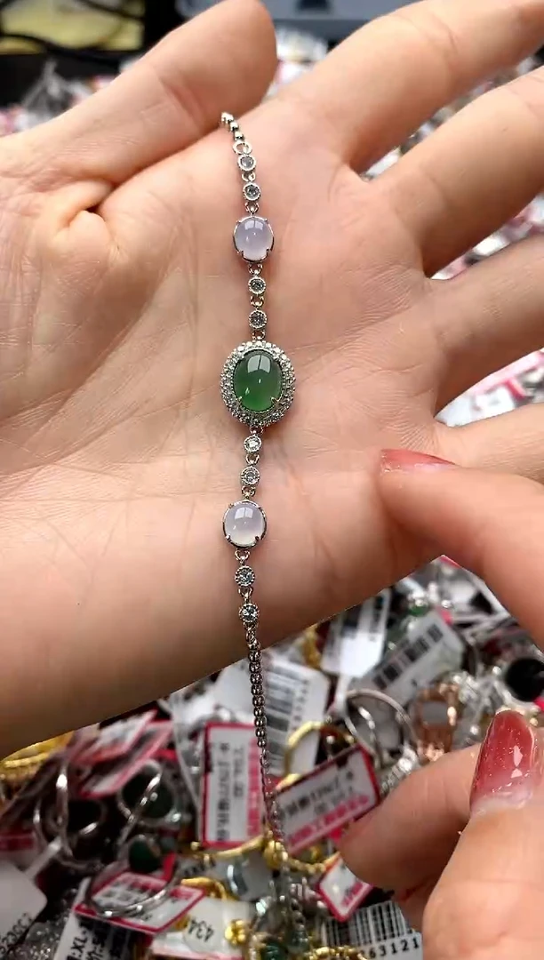 【闪购商品】翡翠戒指银S925镶嵌6666666    2