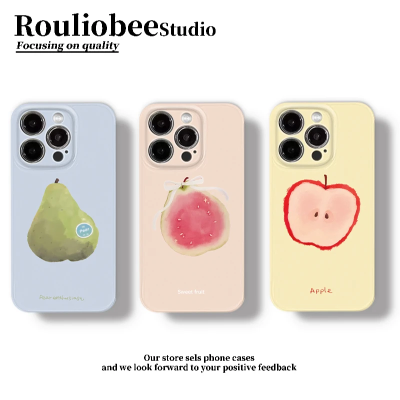 BANCA夏日创意水果适用苹果16/15菲林手机壳华为P70oppo小米vivo