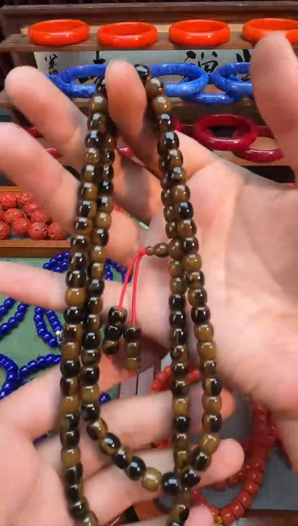 拉*001号精品黑色108项链