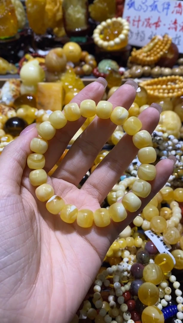 裸石蜜蜡未镶嵌精工老型手串