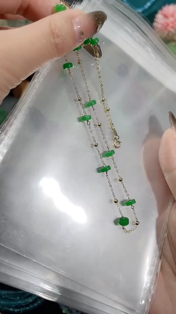 【闪购商品】翡翠颈饰14K金镶嵌99项链