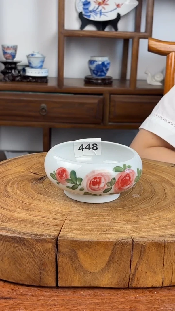 瓷片景德镇高温釉中彩-窝窝碗448