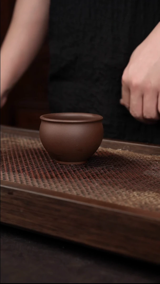 茶杯紫砂紫泥圆融杯