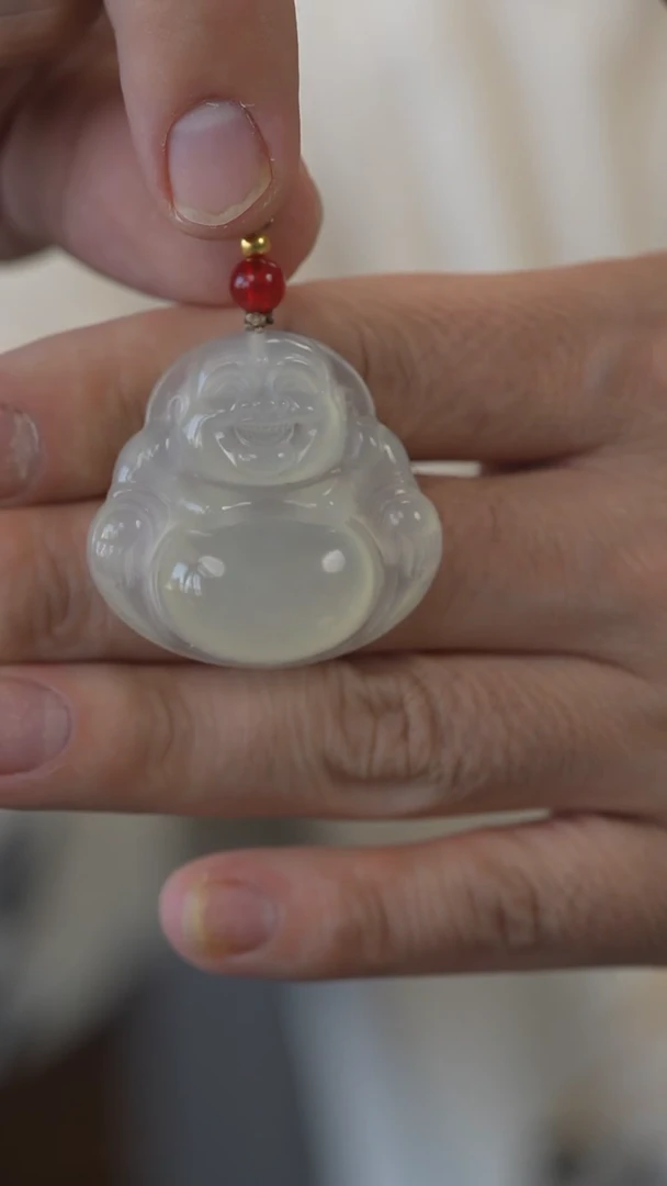 岫玉未镶嵌吊坠佛公