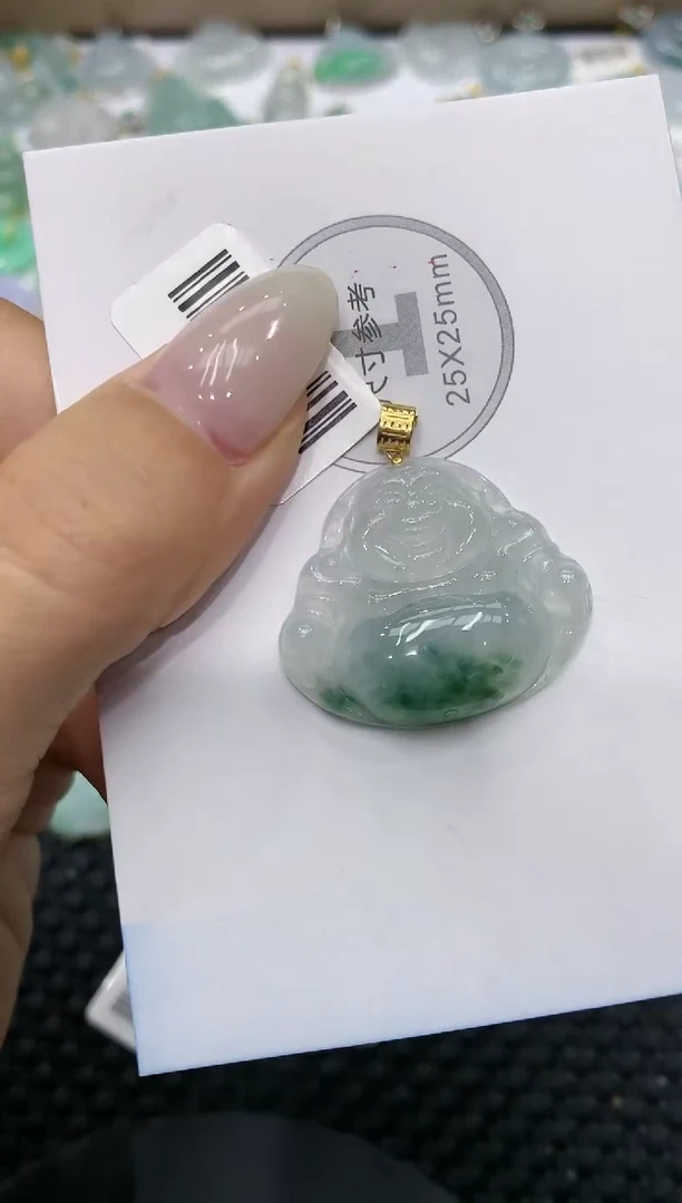 颈饰18K金镶嵌翡翠111111111111