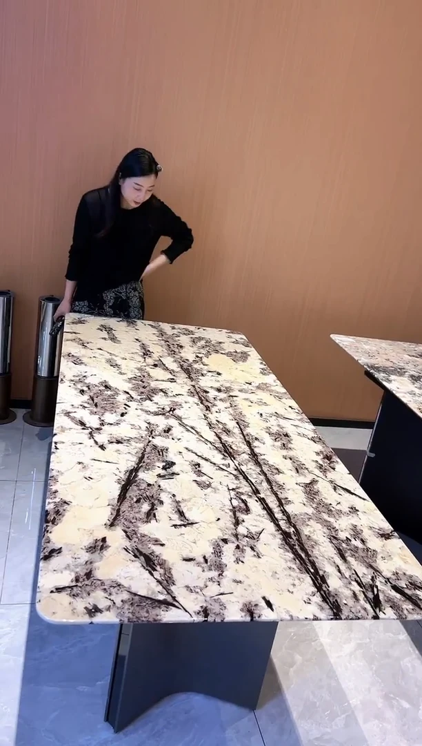 发财树奢石餐桌包邮包安装+静音奔驰腿