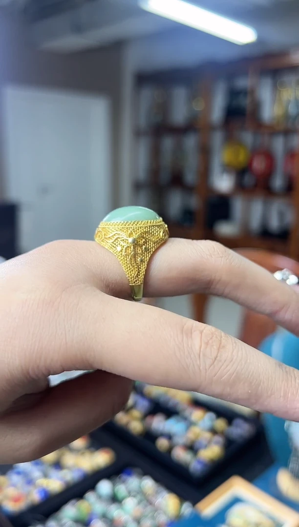 非遗手工花丝镶嵌戒指