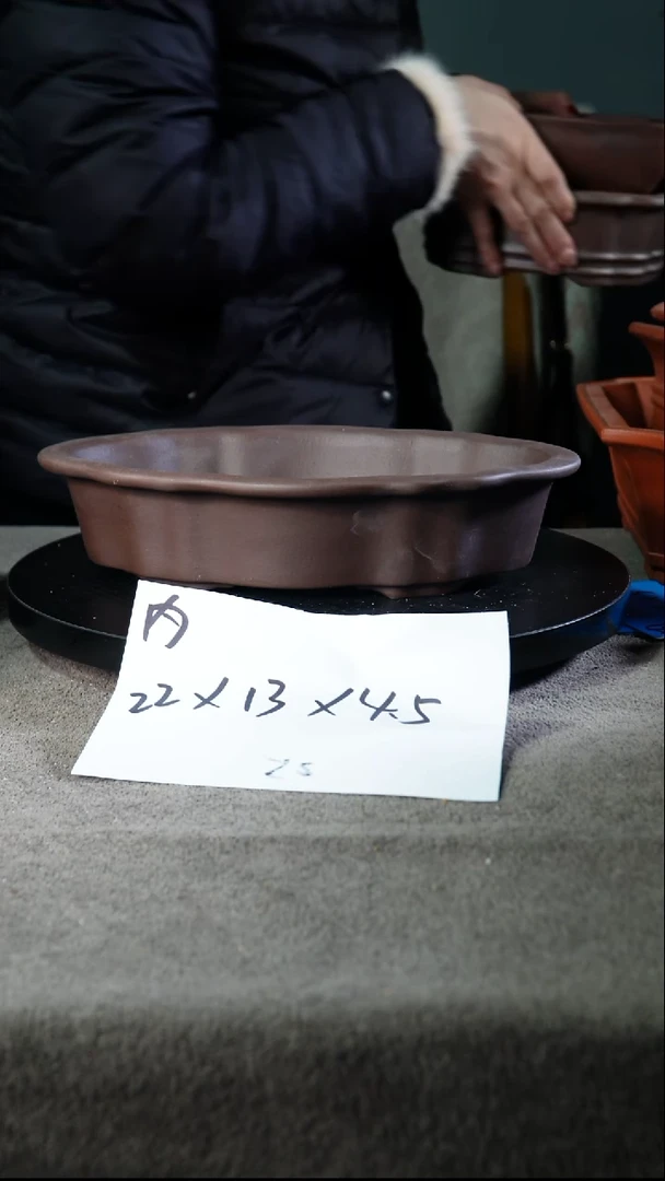 宜兴紫砂花盆小盆