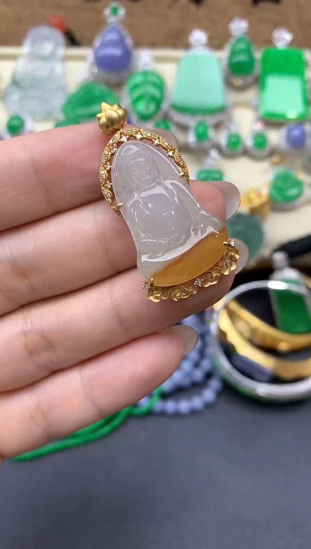 【闪购商品】翡翠颈饰18K金镶嵌192-中国好珍宝