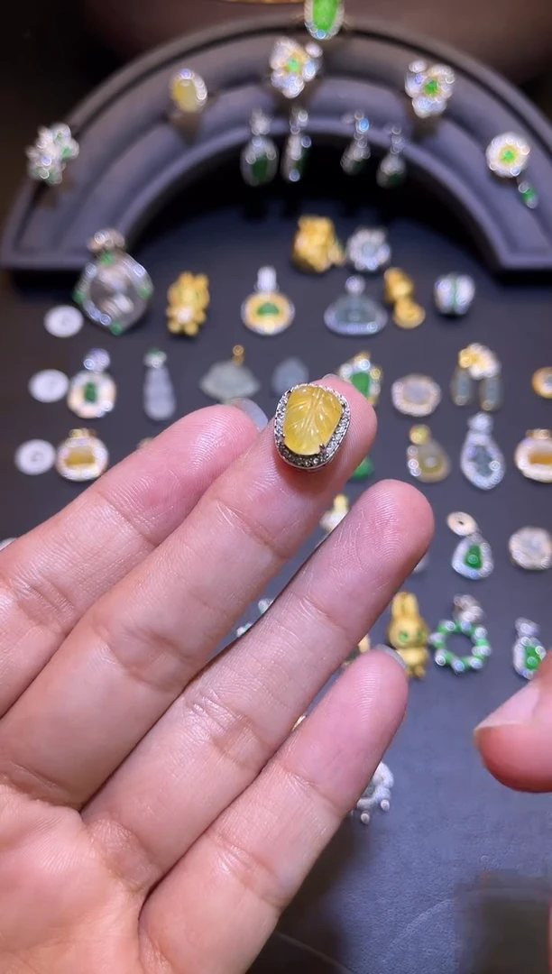 吊坠(不含链)银S925镶嵌翡翠1