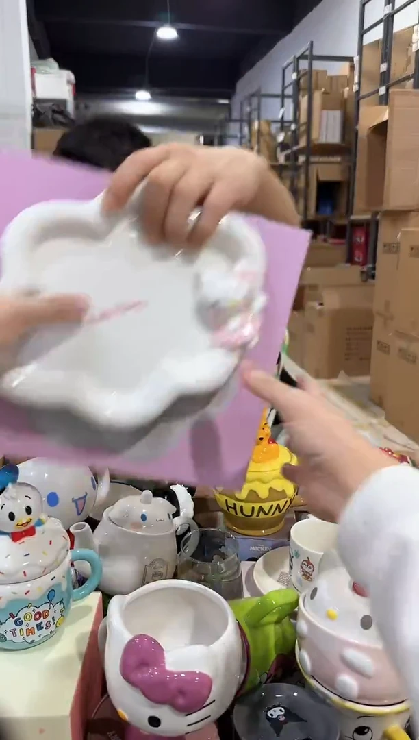 瓷片原盒kt猫云朵盘