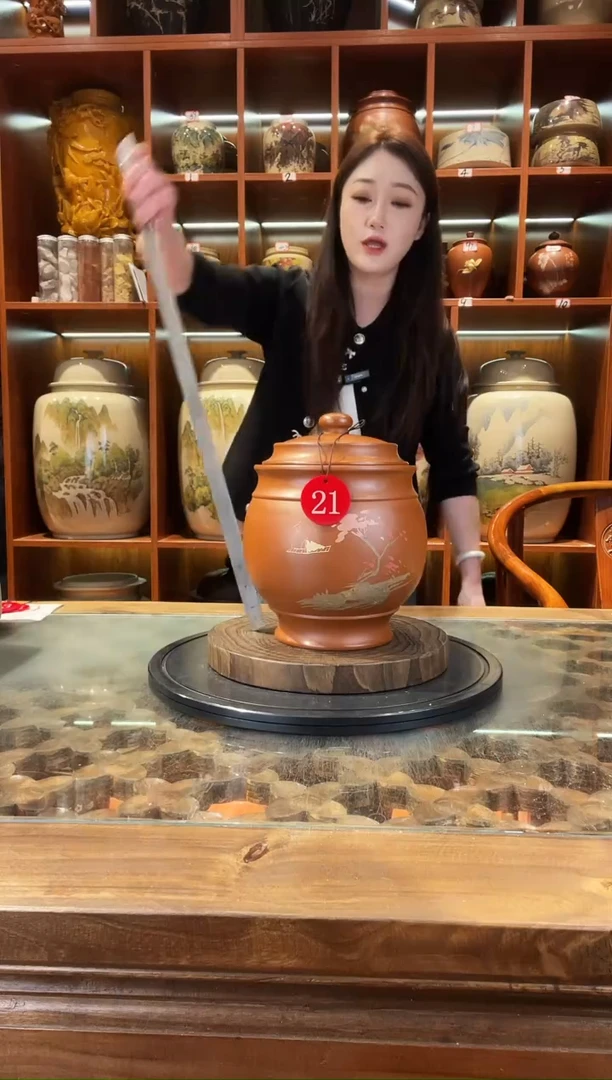 罐云南建水紫陶复烧茶罐@21