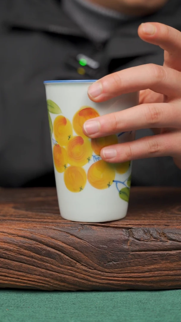 【闪购商品】瓷片36寻一缕瓷香杯釉下手工手绘瓷器