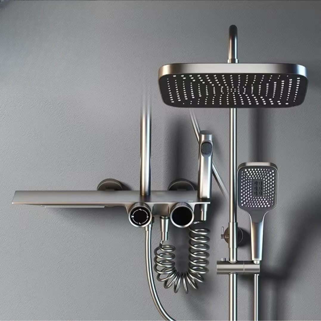 JOWMO/牧王全铜枪灰顶喷套装卫浴家装淋浴室家用轻奢卫生间淋浴器