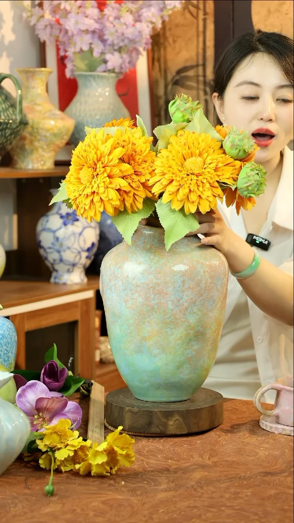 瓶设计师款粉黛系列花器