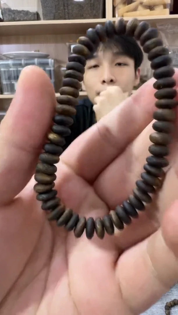 手串沉香08沉水算盘珠单圈6.5克+多样性发其一