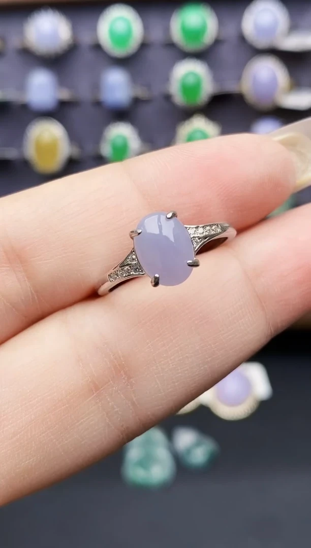 银S925镶嵌戒指翡翠1022