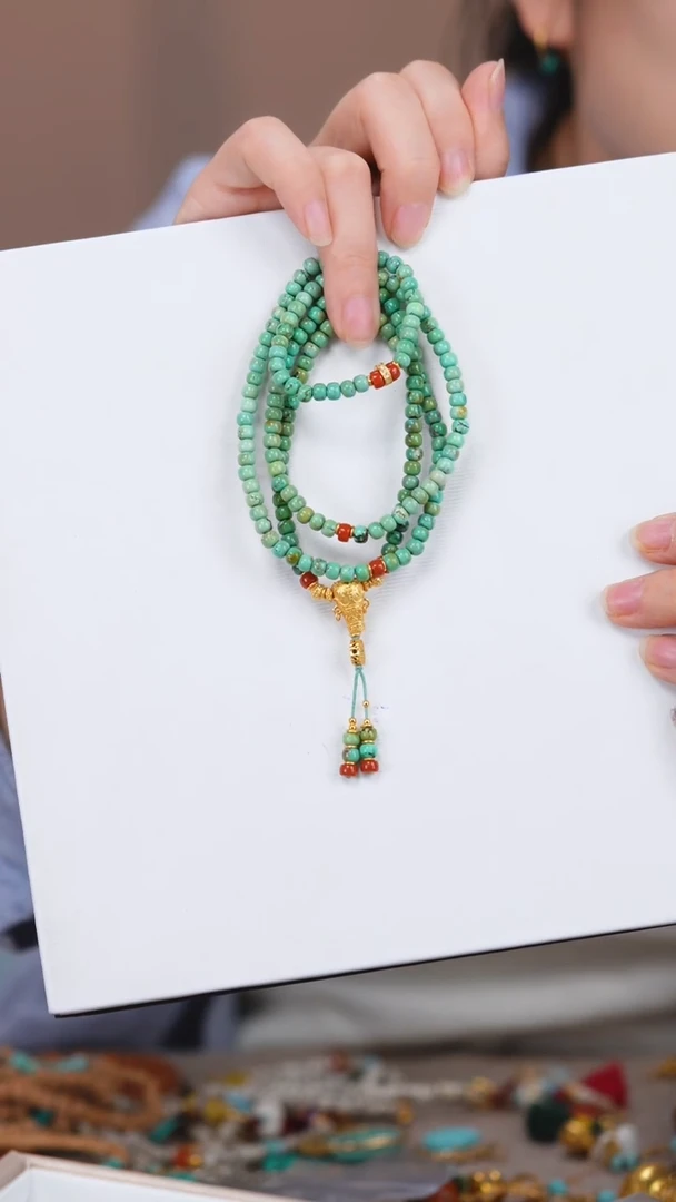 未镶嵌绿松石项链1