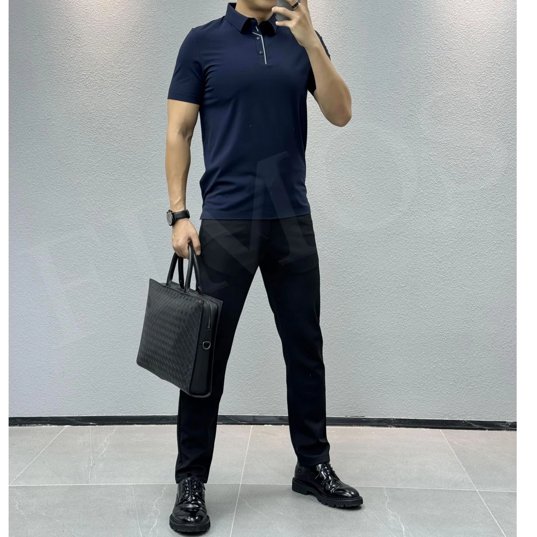 【穿行都市】春季新品FIMOS男士无痕压胶户外休闲短袖POLO衫 GT7