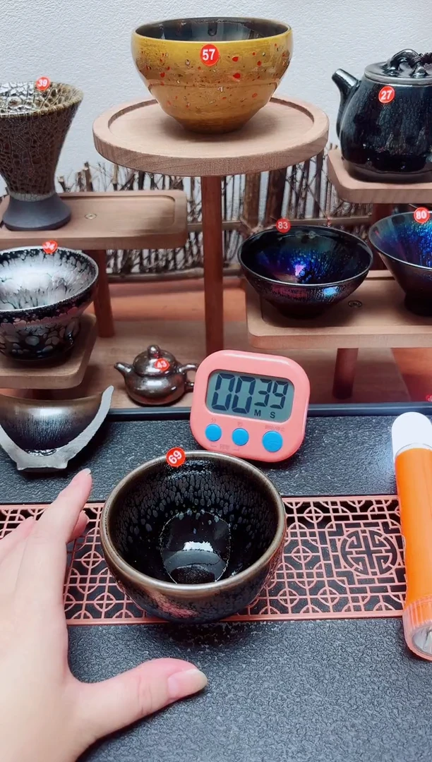 茶盏挺*的69号建盏工匠茶器