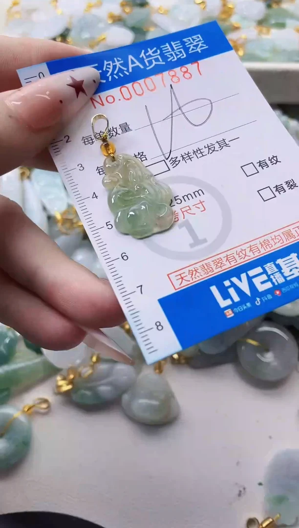 颈饰未镶嵌翡翠净货挂件-7887