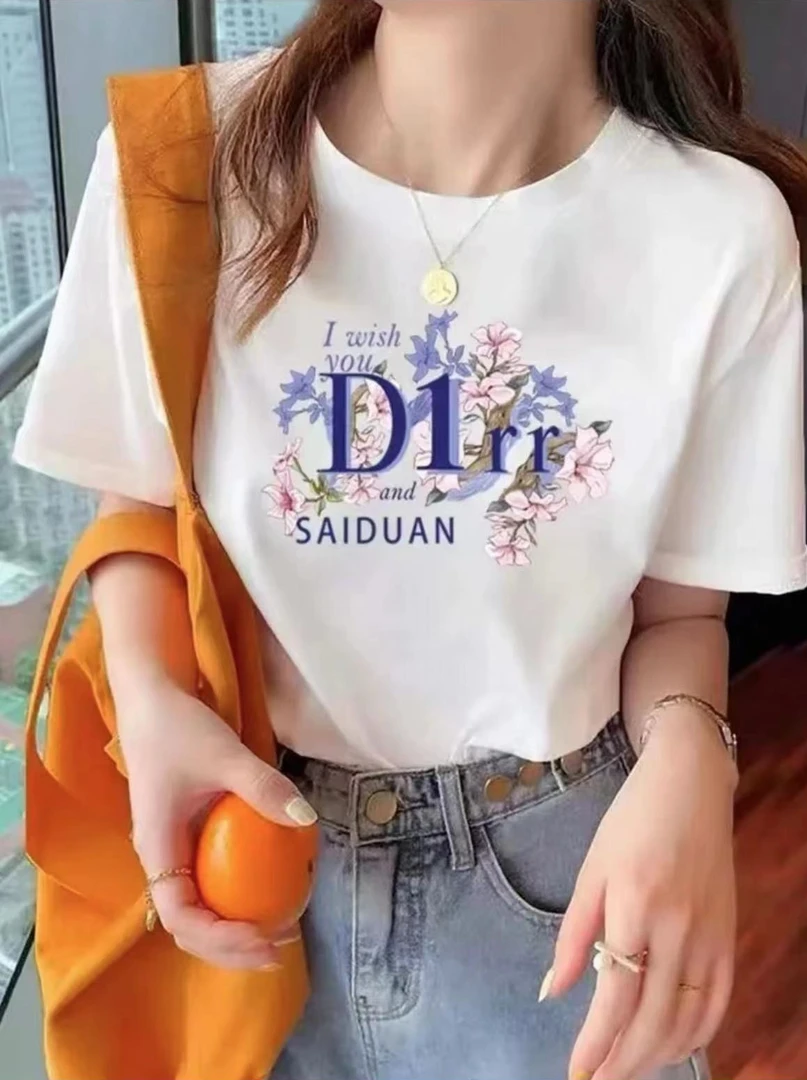 2025潮牌印花棉T新款男女同款夏季潮流新款时尚百搭圆领T恤ins