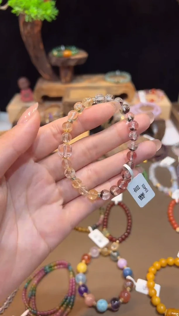 水晶手链未镶嵌手饰@@E6405