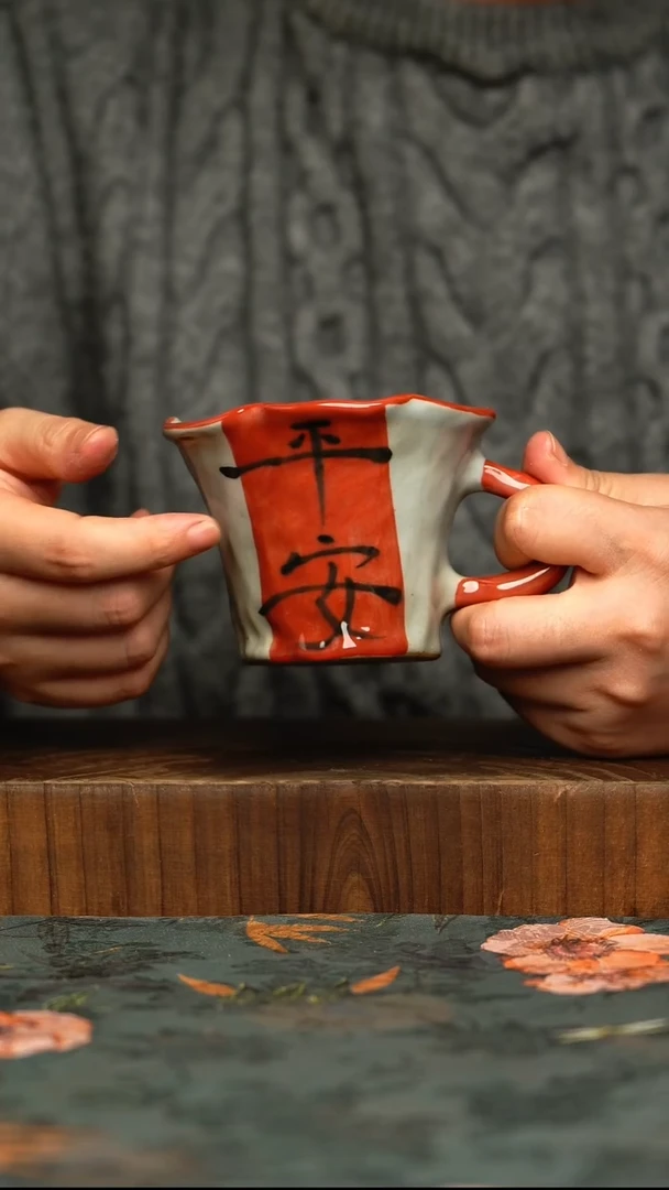 杯釉下彩手工手绘同款陶器