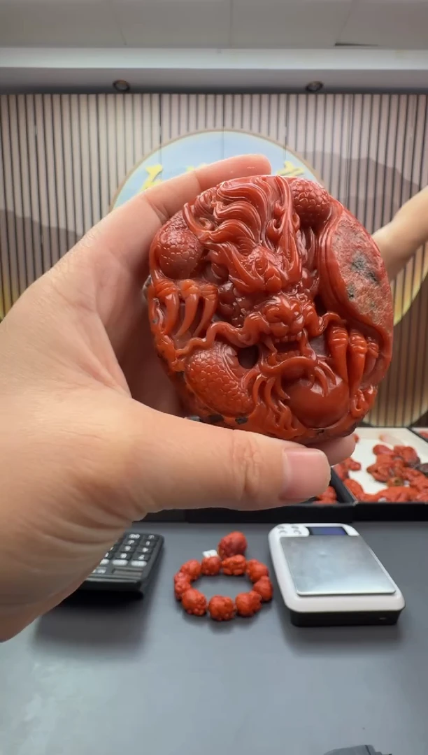 未镶嵌雕刻南红玛瑙107ZB1211产品一个