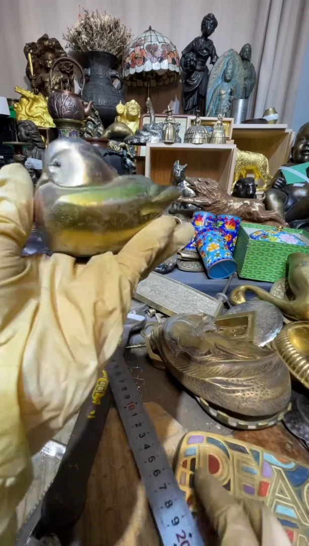 茶盏大阪回流商品铜器摆件105