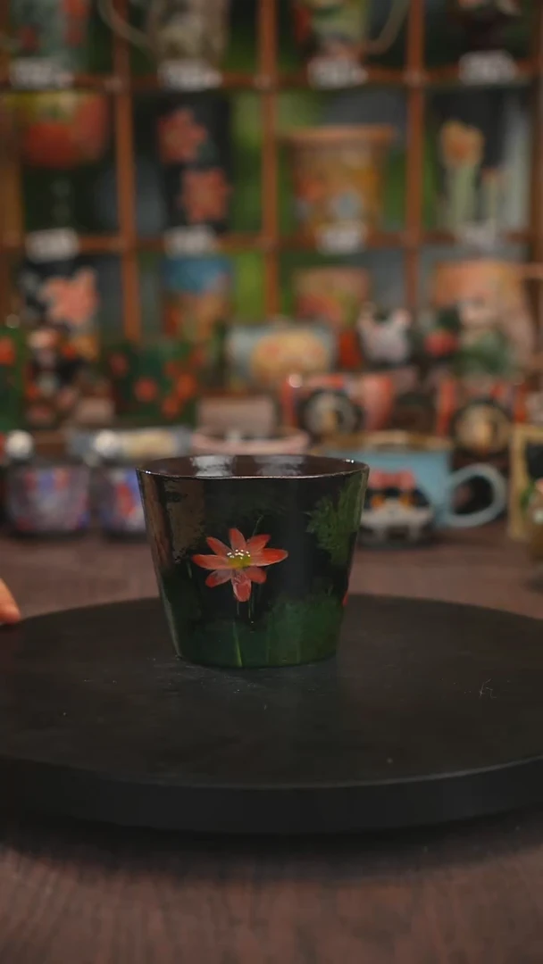 紫砂油画手绘釉下彩