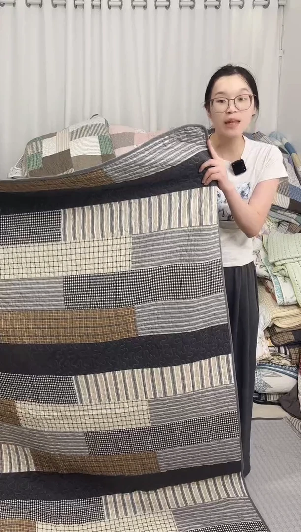 棉150*200长条咖格