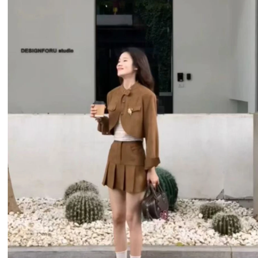 【芳芳专属】D5F30597B春季百搭 格纹上衣连衣裙套装，适合轻熟女性