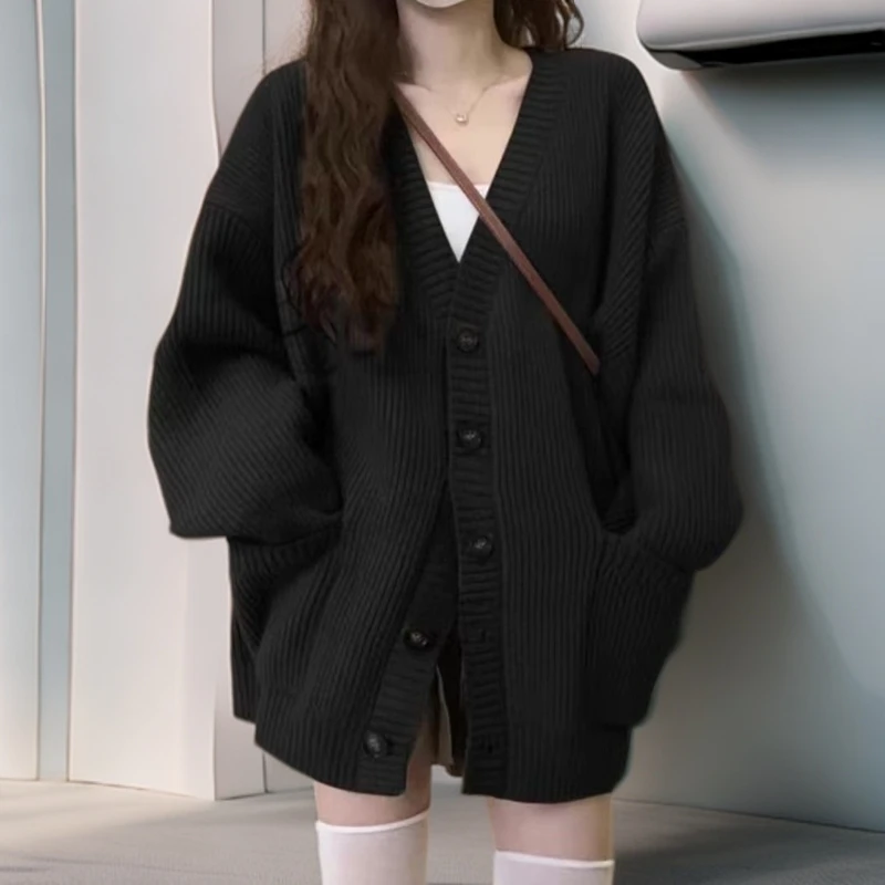 慵懒风开衫新款毛衣女秋冬体闲外套