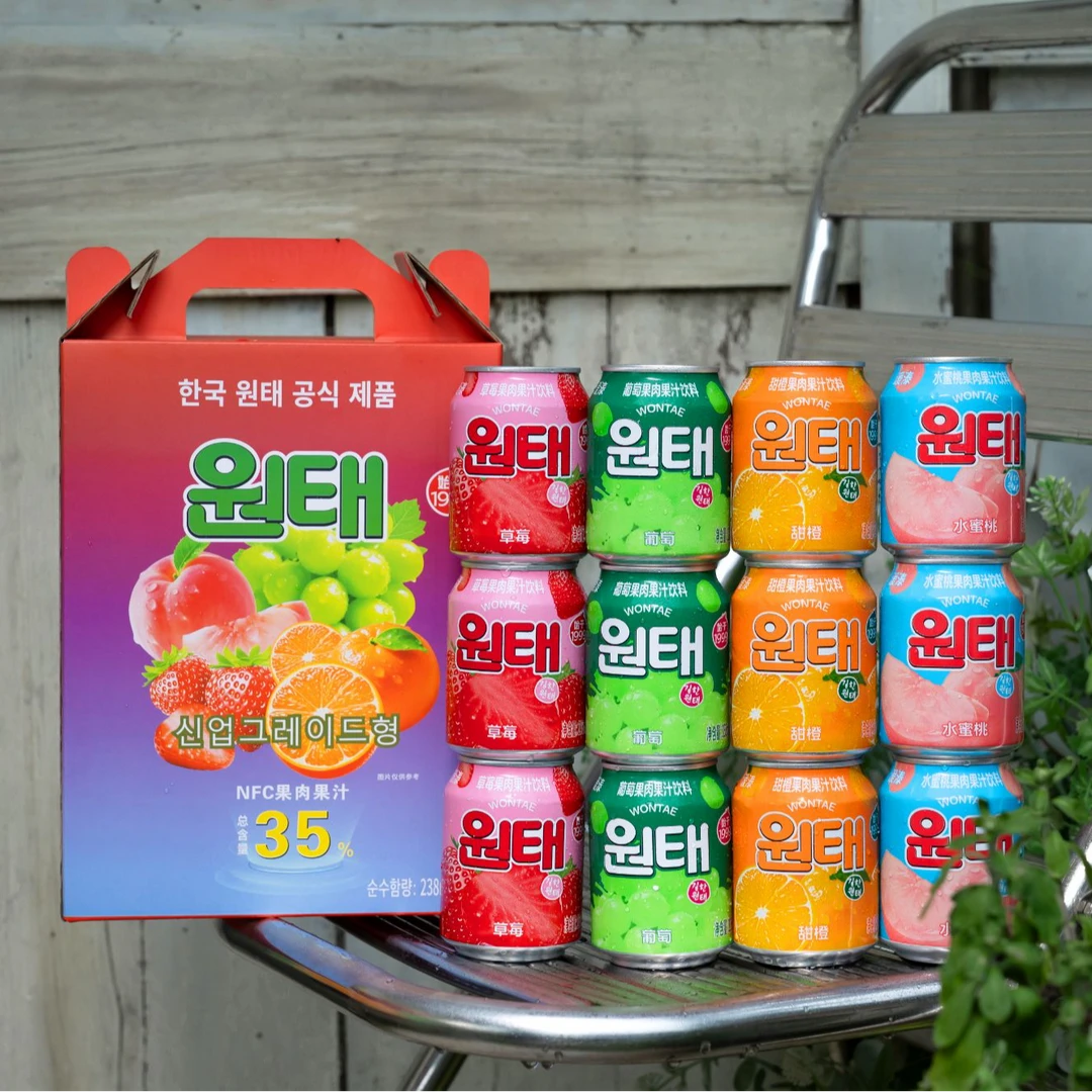韩国湲溙35%果肉果汁（礼盒装）送礼聚餐多种口味混合238ml*12罐装