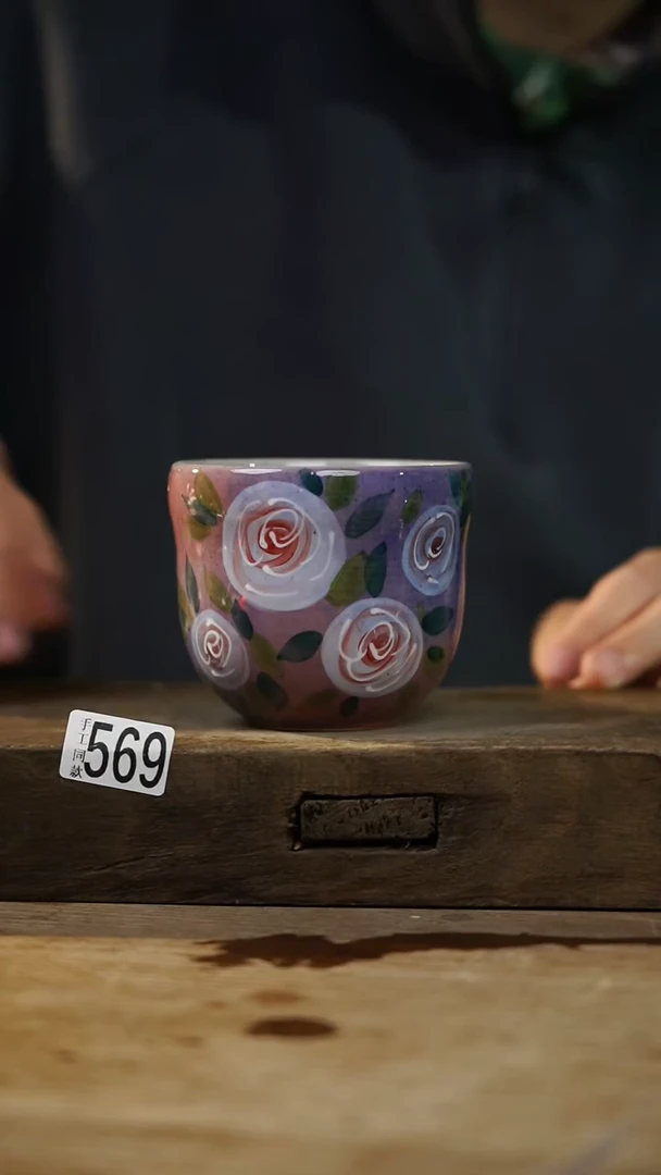瓷片设计师手作！！！落单设计师系列！！！！手握杯