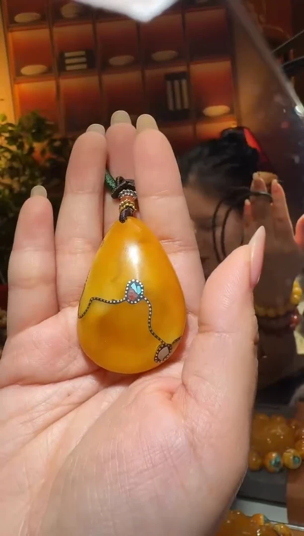 蜜蜡颈饰未镶嵌4013天然蜜蜡珠宝奇石全都保真