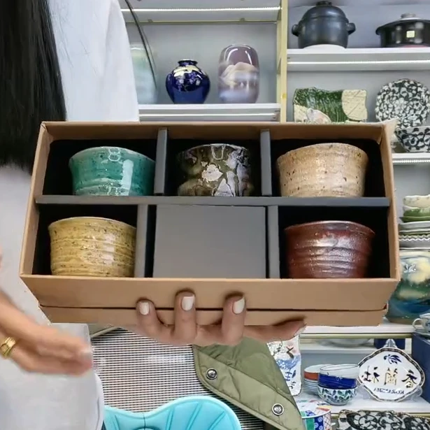 【5件套】日本进口灶师窑自然流茶杯80ml