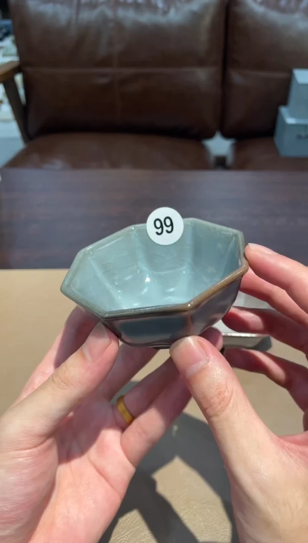 99窑承龙泉青瓷归窑变八方杯