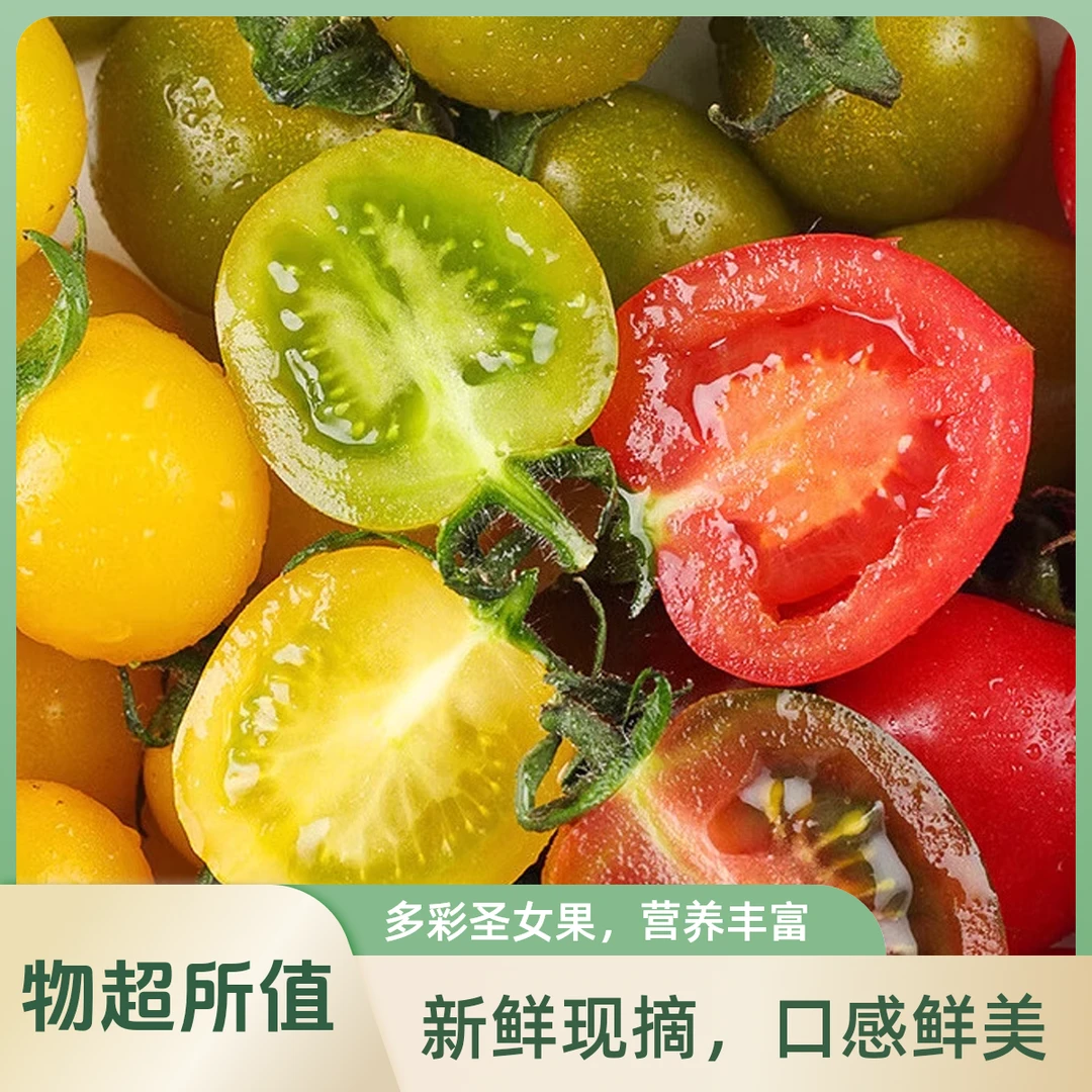 三色混装青甜/黄金果/紫樱桃千禧果小番茄新鲜酸甜多汁3斤【川渝贵阳次日达 顺丰/京东包邮】千禧圣女果四川省