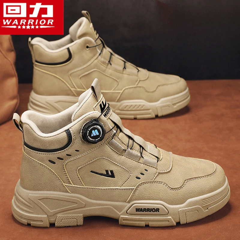 回力马丁靴男鞋冬季高帮工装靴爆款男士户外休闲加绒劳保雪地靴子
